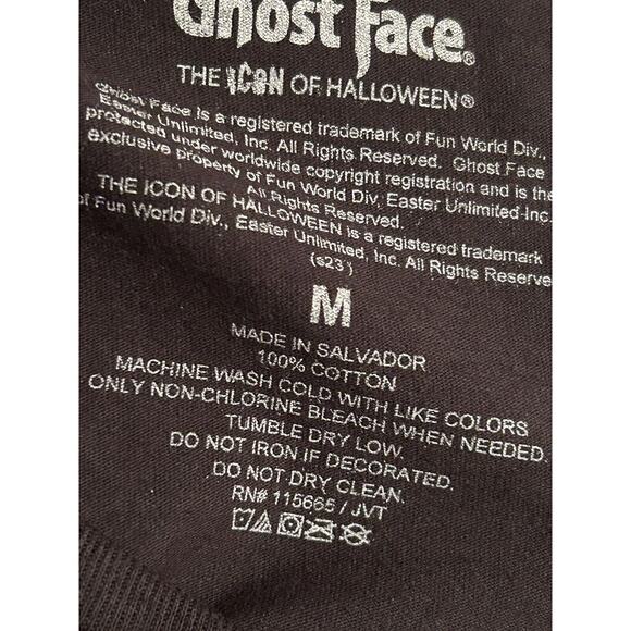 SCREAM GHOSTFACE New Black T SHIRT Men's Medium The Icon of Halloween - Picture 6 of 6